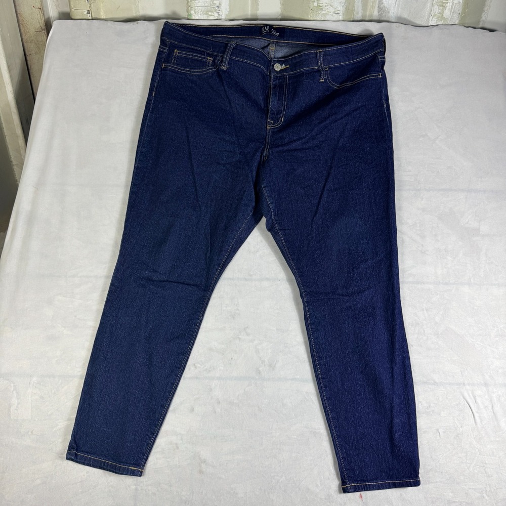 Gap Denim Womens Favorite Jegging Jeans Dark Wash Blue Contrast Stitching 18/34
